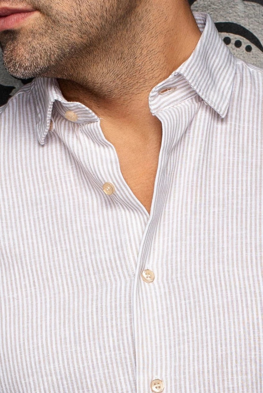 Au Noir Linen Shirt | Bernal Beige