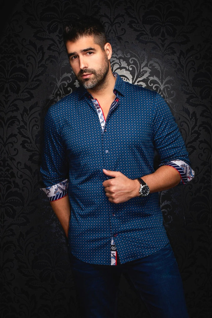 Au Noir Stretch Shirt | Genesis Navy