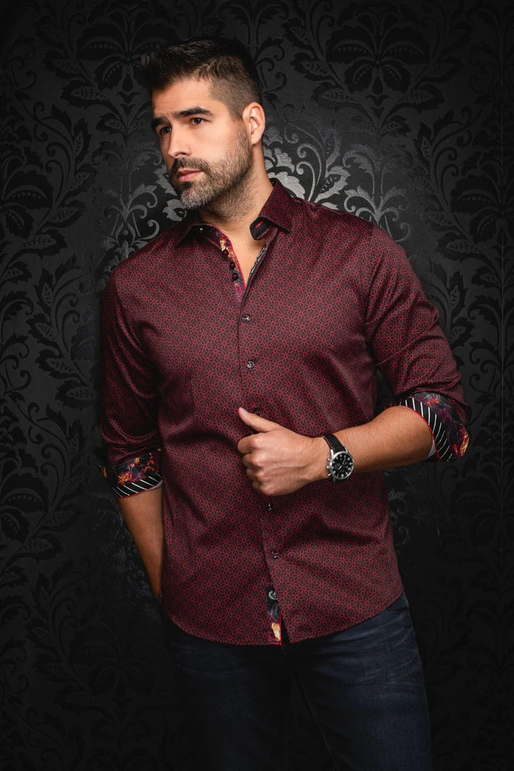 Au Noir Stretch Shirt | Nelumbo Red