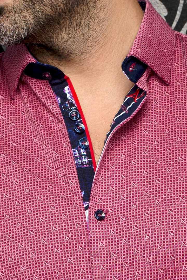 Au Noir Stretch Shirt | Palma Red
