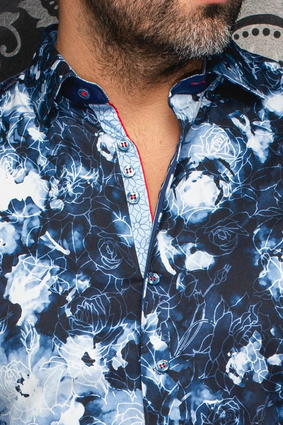 Au Noir Stretch Shirt | Rosarugosa Navy