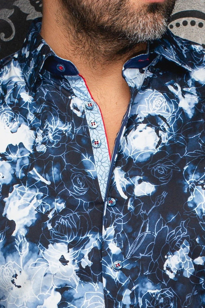 Au Noir Stretch Shirt | Rosarugosa Navy