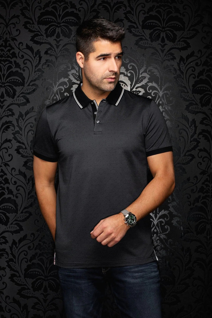 Au Noir Stretch Short-Sleeve Polo | Puntagorda Black