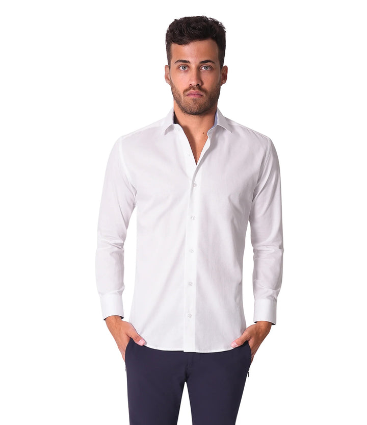 Bertigo Shirt | Dean Paisley White Shirt