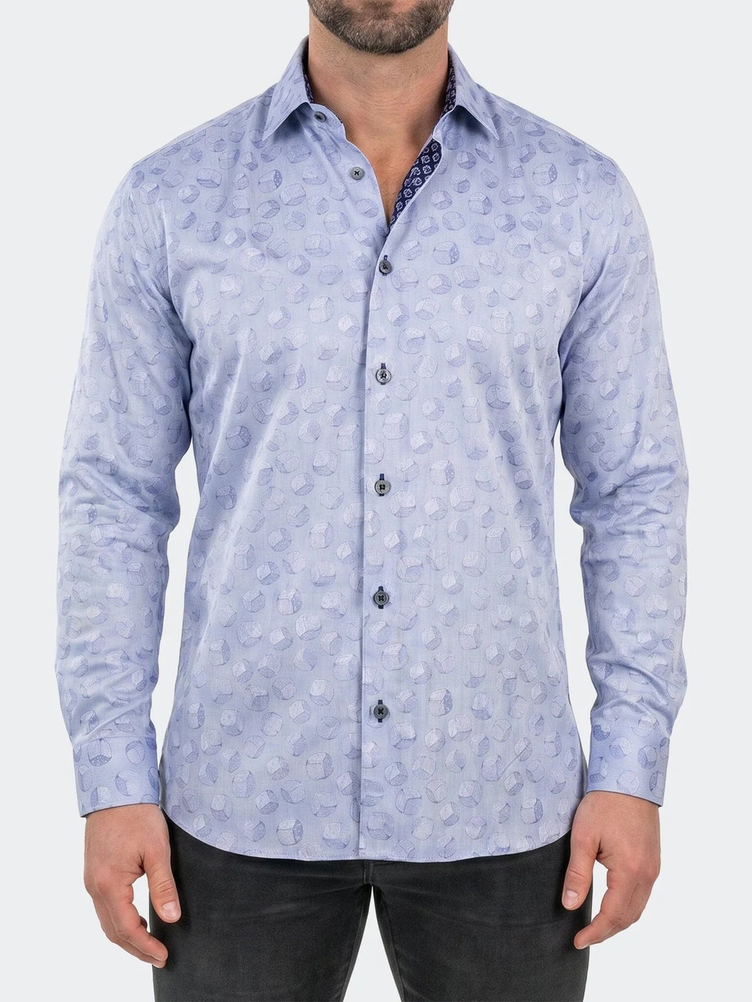 Maceoo Shirt | Fibonacci Dress Shirt LS Woven Unknown0046 Grey