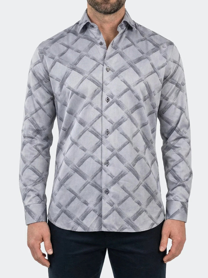 Maceoo Shirt | Fibonacci Dress Shirt LS Woven Unknown0057 Grey