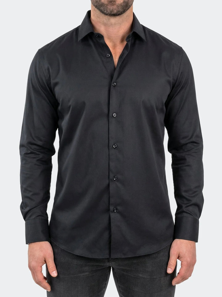 Maceoo Shirt | Fibonacci Dress Shirt LS Woven Unknown0077 Black