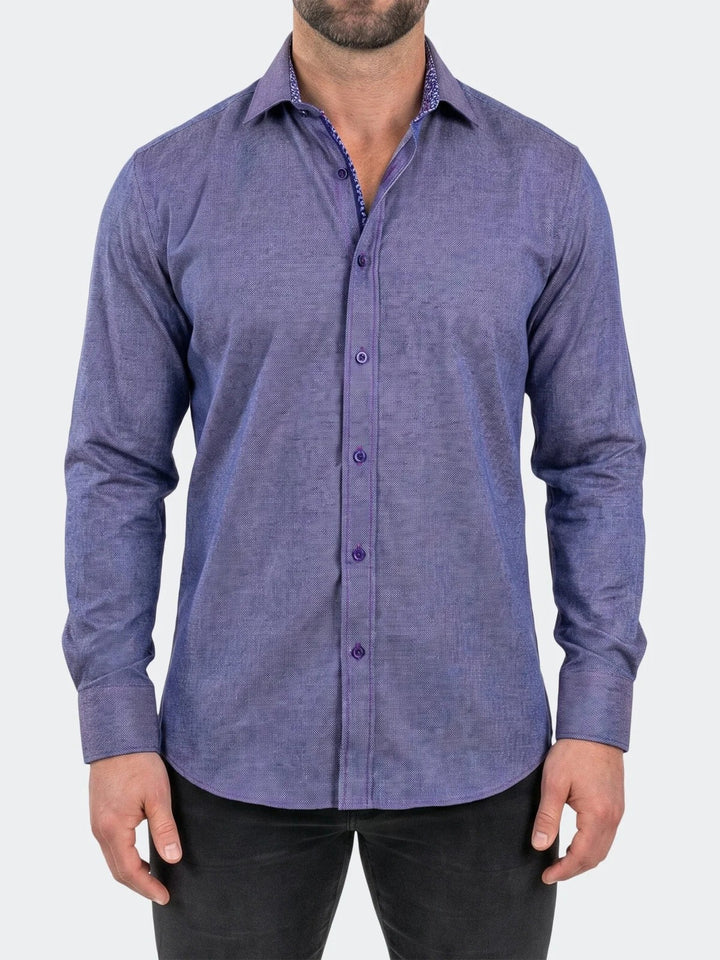 Maceoo Stretch Shirt | Einstein Dress Shirt LS Stretch Unknown3004 Blue