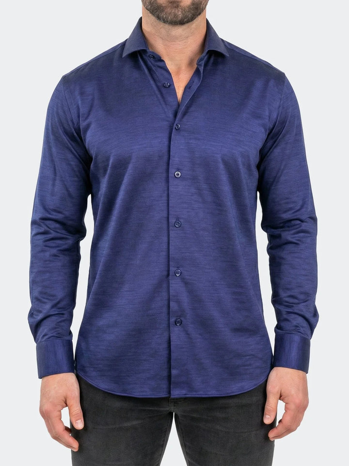 Maceoo Stretch Shirt | Einstein Dress Shirt LS Stretch Unknown3020 Blue
