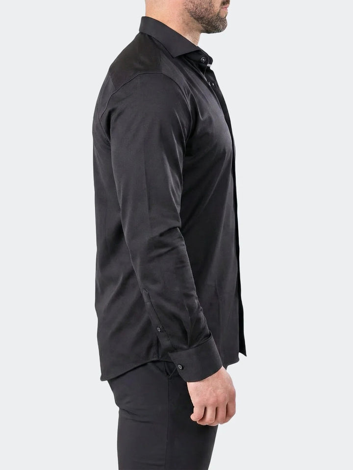 Maceoo Stretch Shirt | Einstein Dress Shirt LS Stretch Unknown3025 Black