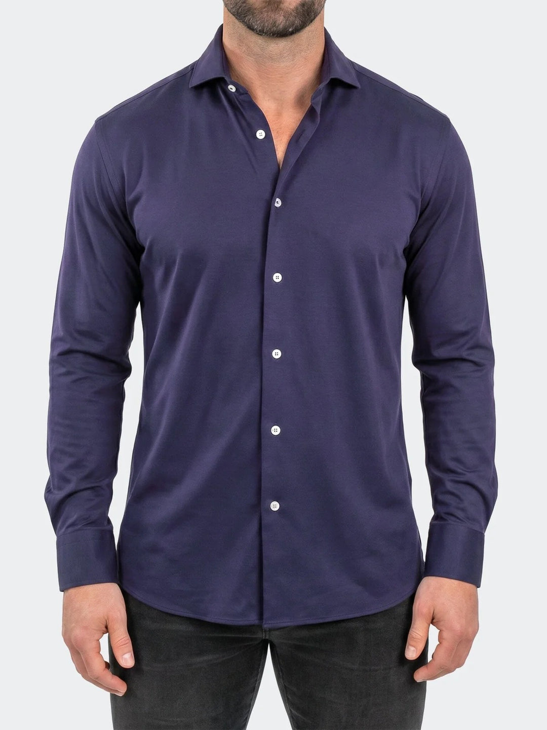 Maceoo Stretch Shirt | Einstein Dress Shirt LS Stretch Unknown3026 Blue