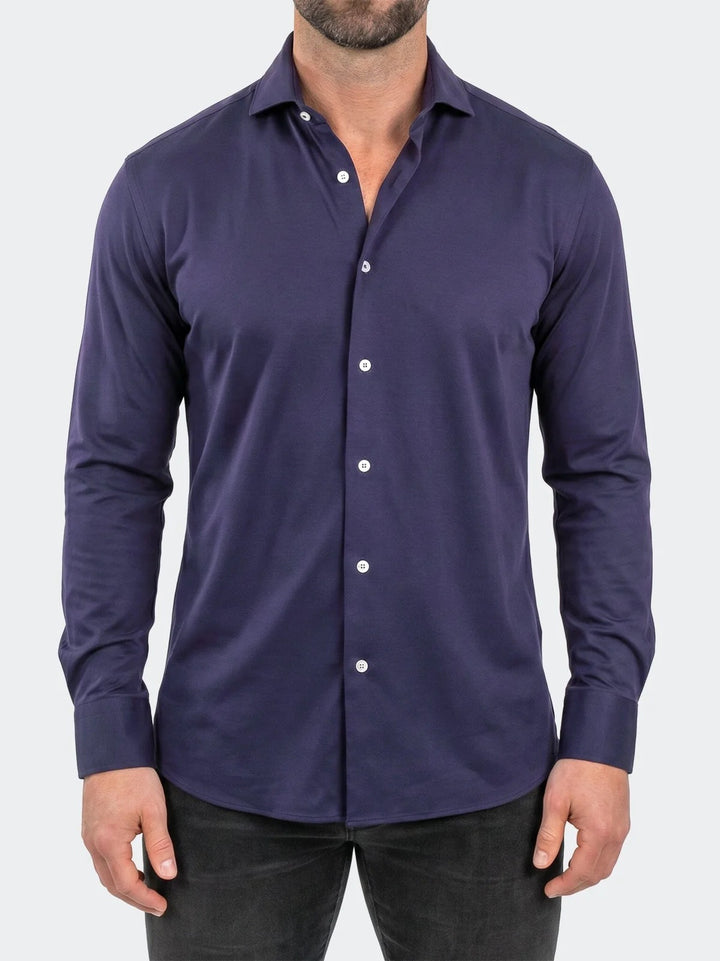 Maceoo Stretch Shirt | Einstein Dress Shirt LS Stretch Unknown3026 Blue