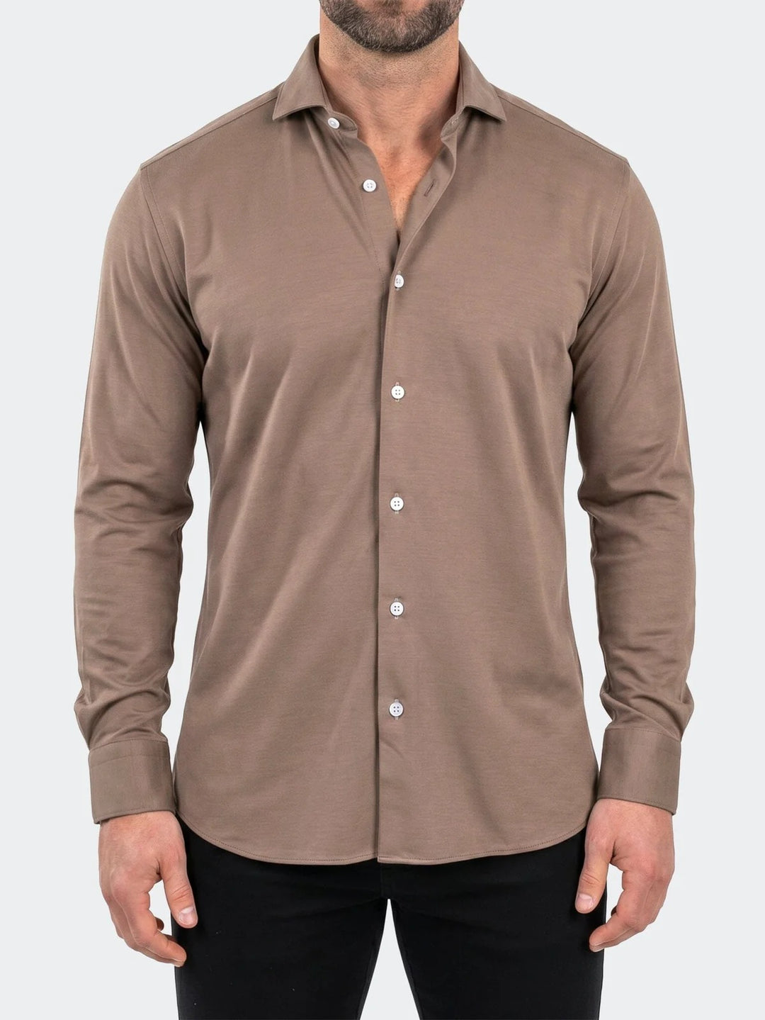 Maceoo Stretch Shirt | Einstein Dress Shirt LS Stretch Unknown3029 Brown