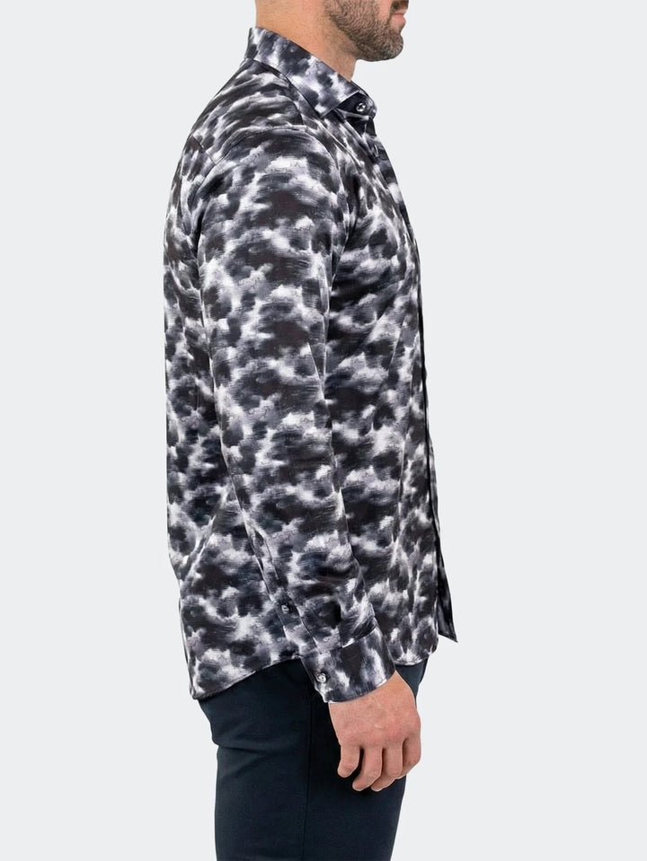 Maceoo Stretch Shirt | Fibonacci Dress Shirt LS Stretch Unknown3289 Black
