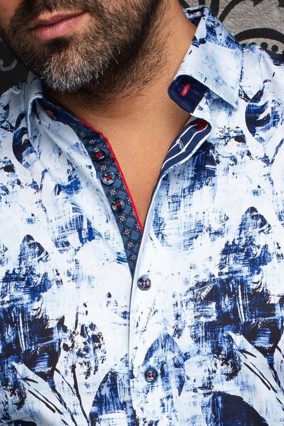 Au Noir Stretch Shirt | Jasper White Blue