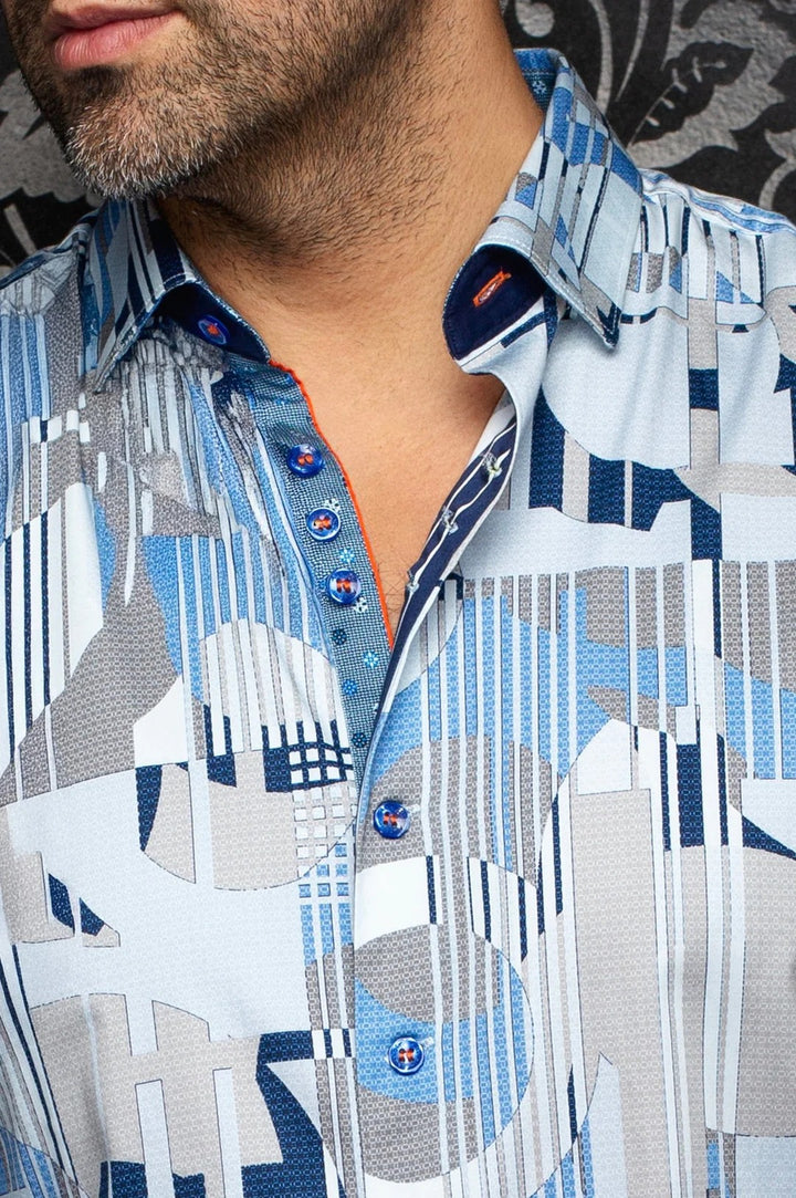 Au Noir Stretch Shirt | Lajedo Light Blue