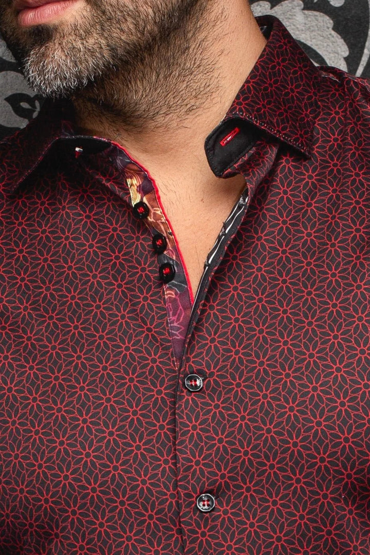 Au Noir Stretch Shirt | Nelumbo Red