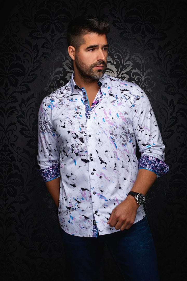 Au Noir Stretch Shirt | Soran White PInk