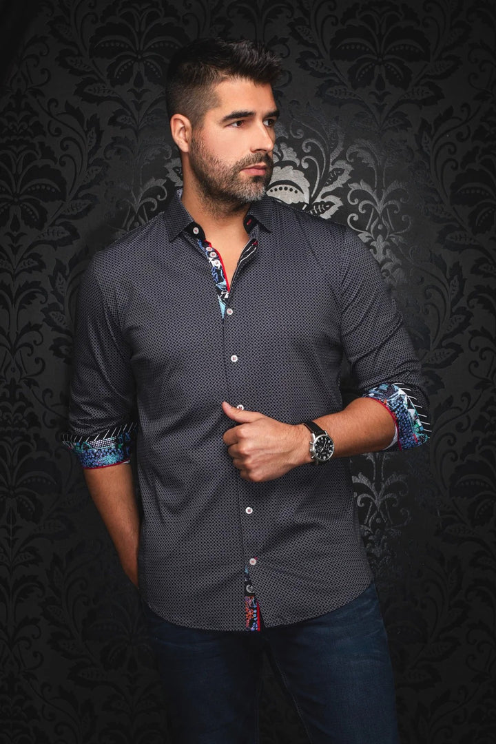 Au Noir Stretch Shirt | Sundance Black Grey