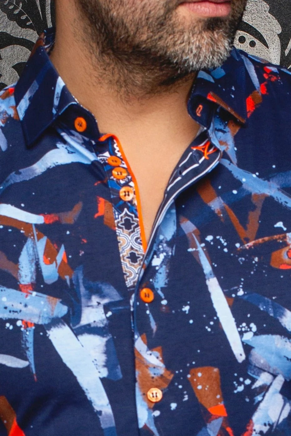 Au Noir Stretch Shirt | Zander Navy