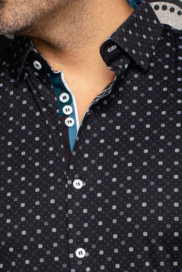 Au Noir Stretch Short Sleeve Shirt | Patmos Black