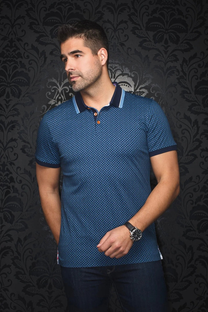 Au Noir Stretch Short-Sleeve Polo | Fairmont Navy