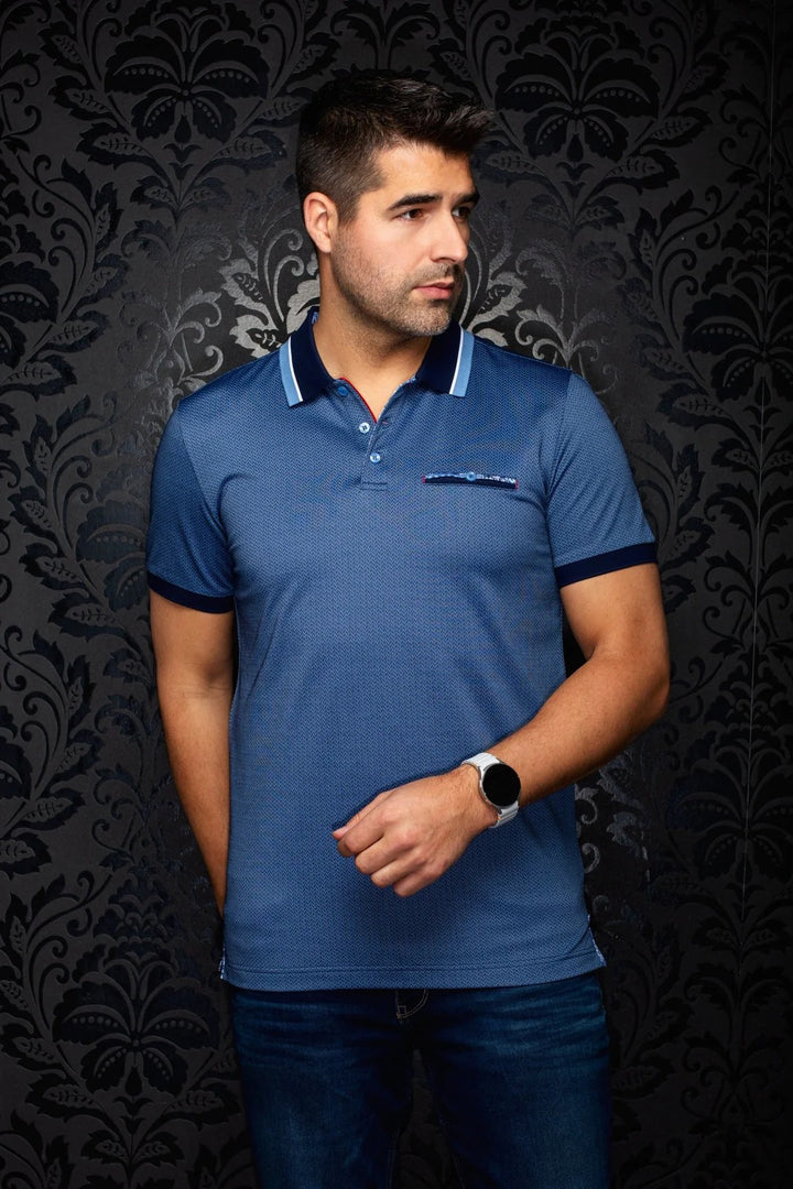 Au Noir Stretch Short-Sleeve Polo | Mojave Navy
