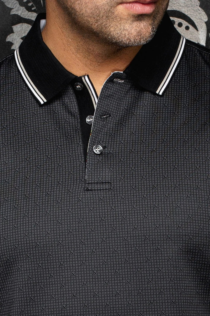 Au Noir Stretch Short-Sleeve Polo | Puntagorda Black