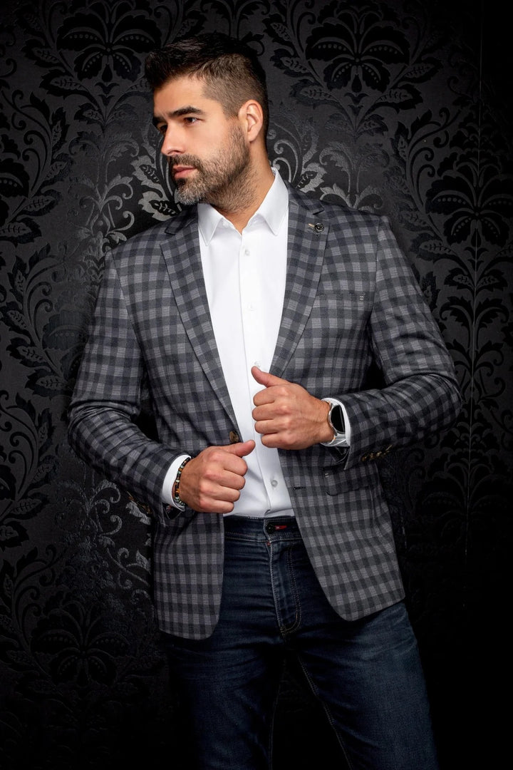Au Noir Stretch Blazer | Bateman Charcoal
