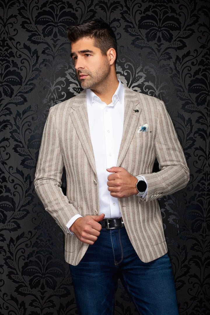 Au Noir Stretch Blazer | Remy Beige