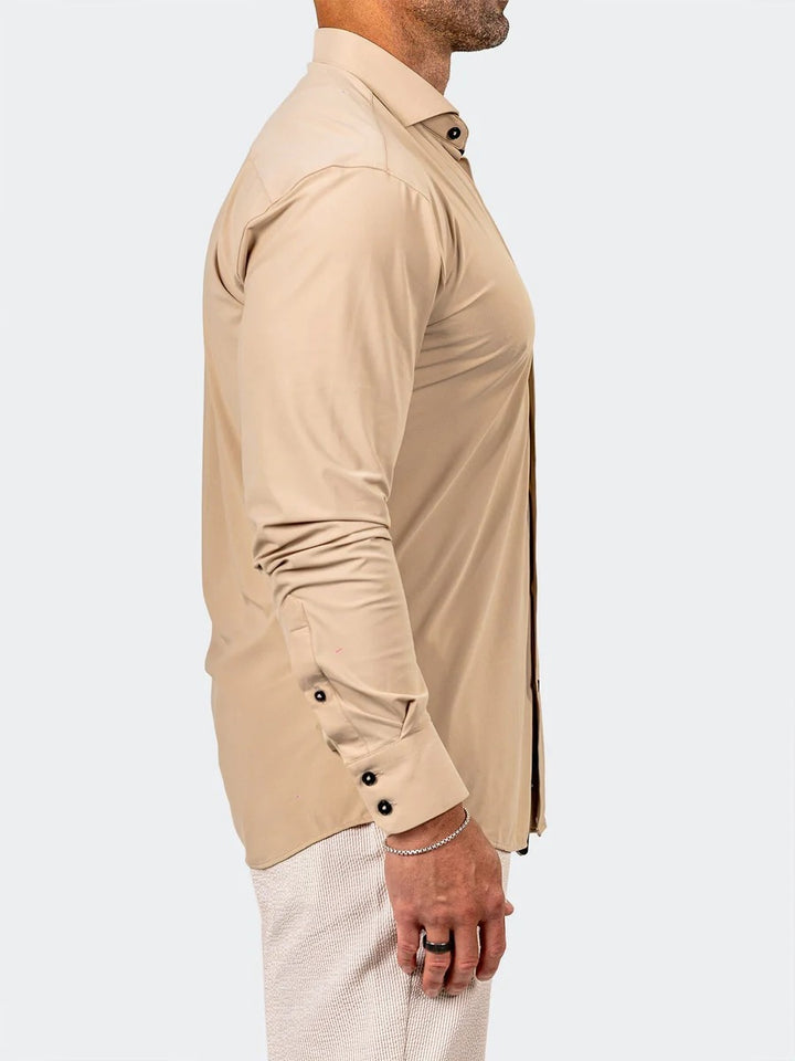 Maceoo Stretch Shirt | Eins Marthyr3009 Brown