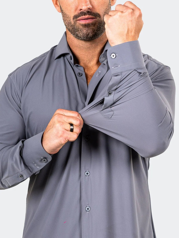 Maceoo Stretch Shirt | Eins Marthyr3014 Grey