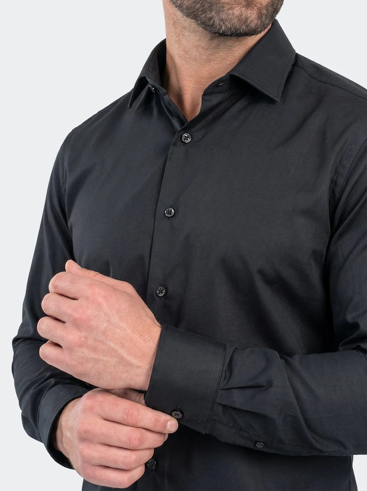 Maceoo Shirt | Fibonacci Dress Shirt LS Woven Unknown0077 Black