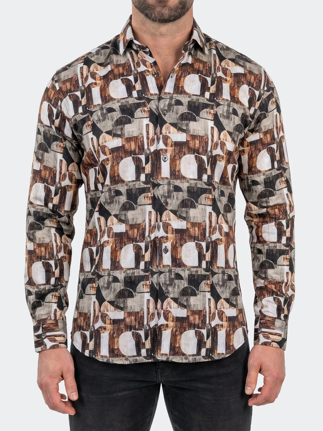Maceoo Shirt | Fibonacci Dress Shirt LS Woven Unknown0227 Brown