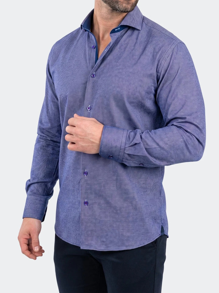 Maceoo Stretch Shirt | Einstein Dress Shirt LS Stretch Unknown3004 Blue
