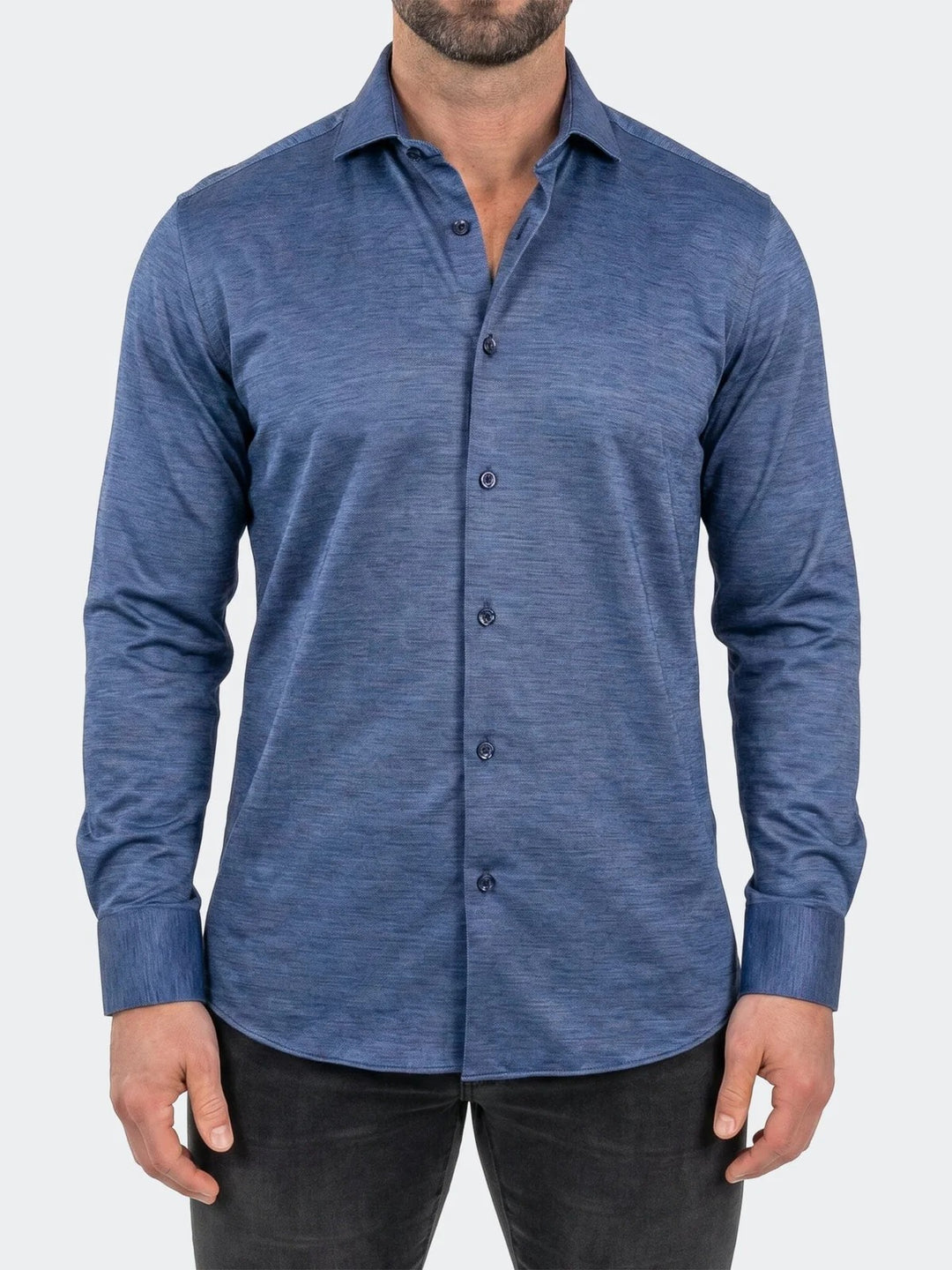 Maceoo Stretch Shirt | Einstein Dress Shirt LS Stretch Unknown3017 Blue