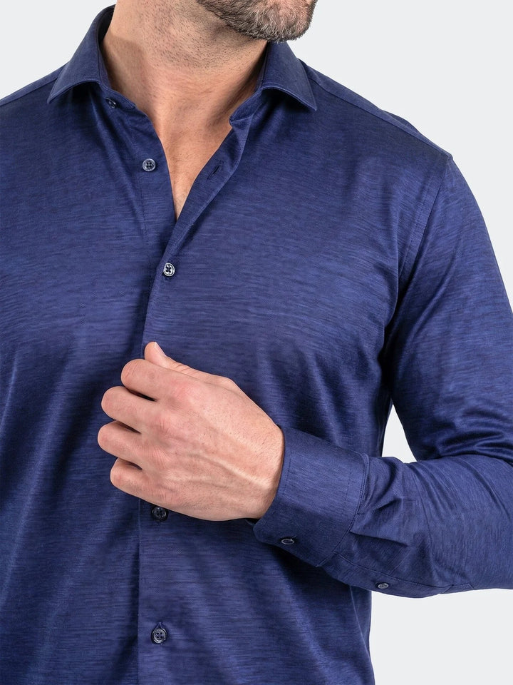 Maceoo Stretch Shirt | Einstein Dress Shirt LS Stretch Unknown3020 Blue