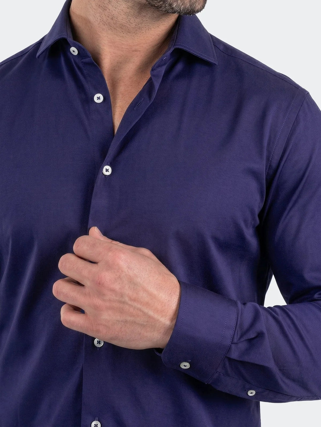 Maceoo Stretch Shirt | Einstein Dress Shirt LS Stretch Unknown3026 Blue
