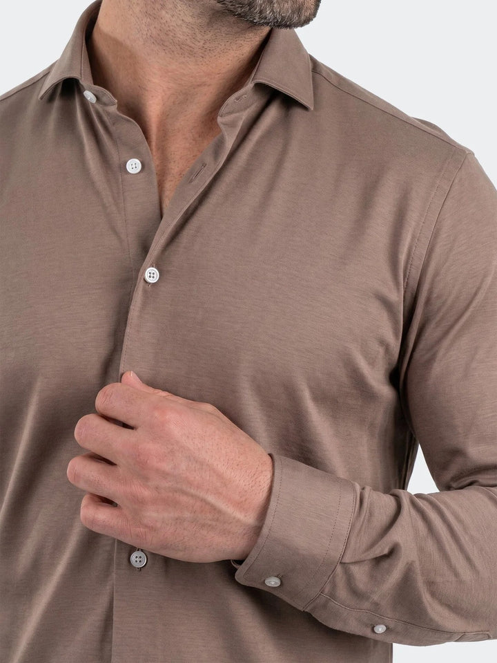 Maceoo Stretch Shirt | Einstein Dress Shirt LS Stretch Unknown3029 Brown