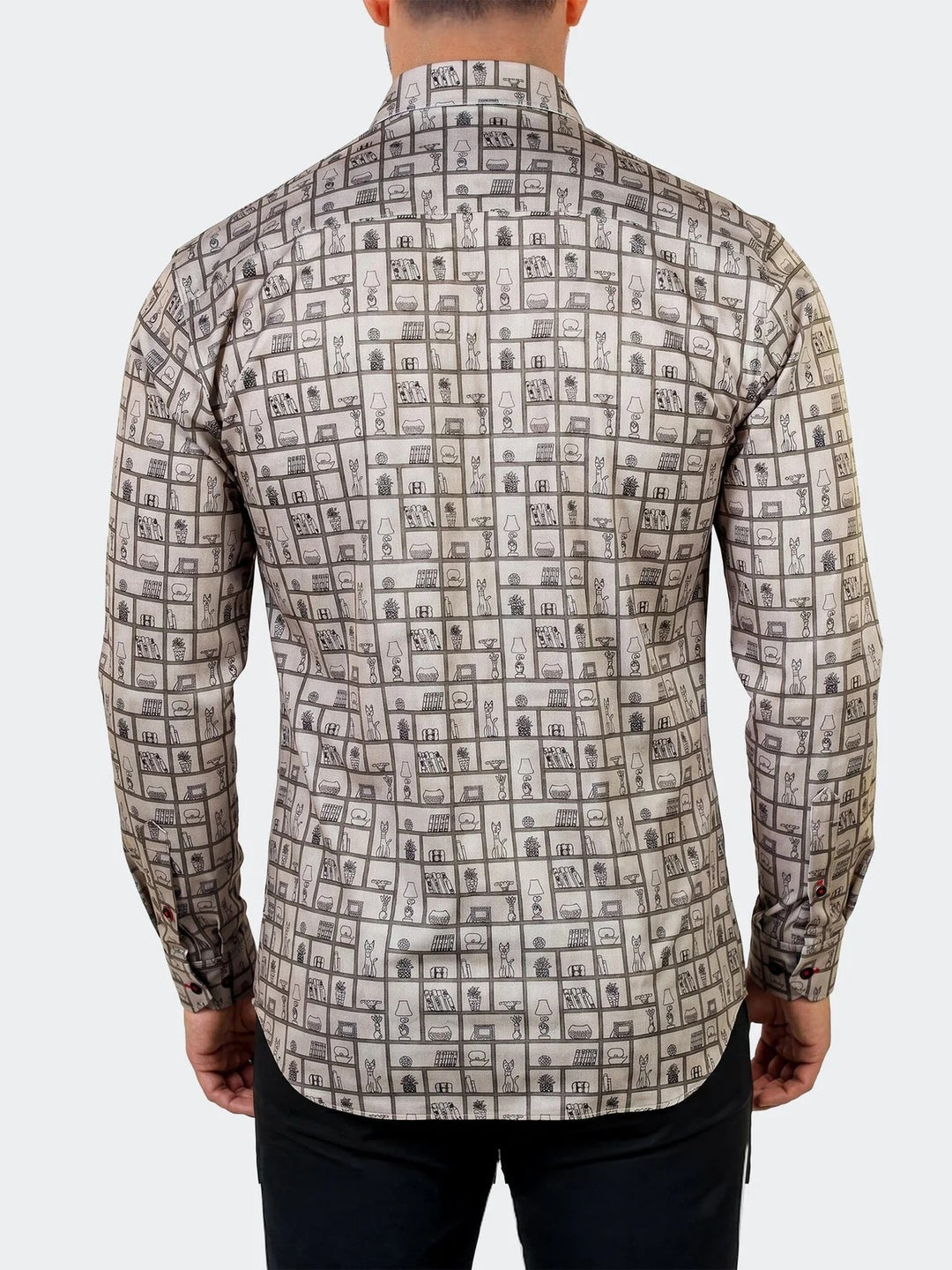 Maceoo Stretch Shirt | Fibonacci Dress Shirt LS Stretch Unknown3221 Black