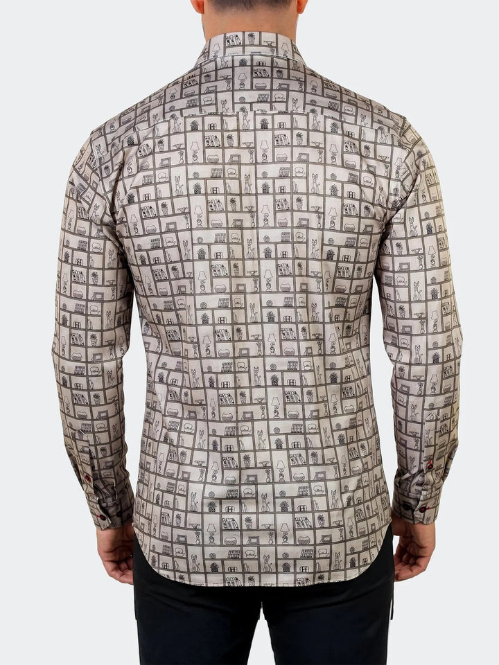 Maceoo Stretch Shirt | Fibonacci Dress Shirt LS Stretch Unknown3221 Black