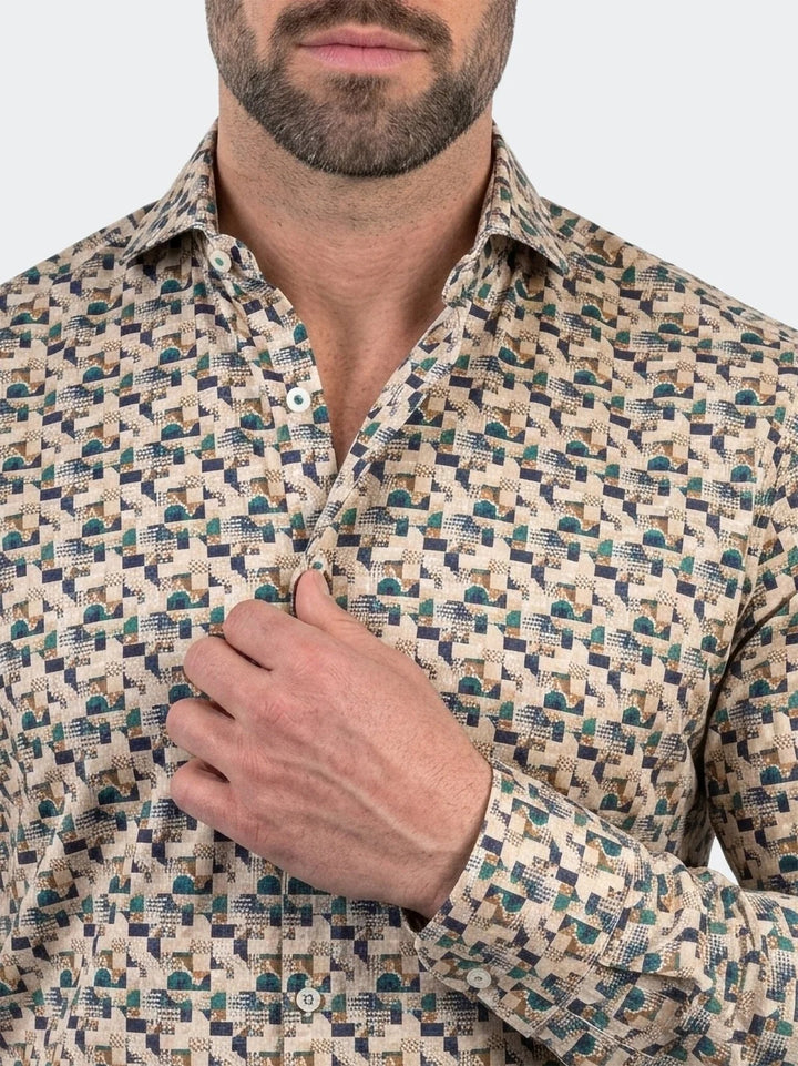 Maceoo Stretch Shirt | Einstein Dress Shirt LS Stretch Unknown3258 Multi