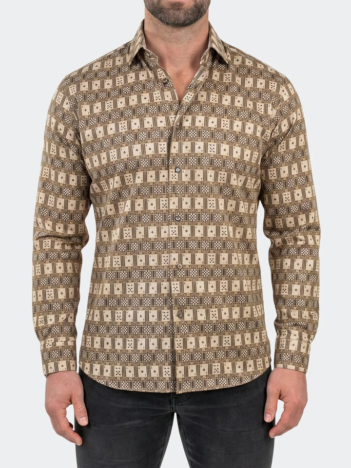 Maceoo Stretch Shirt | Fibonacci Dress Shirt LS Stretch Unknown3265 Green