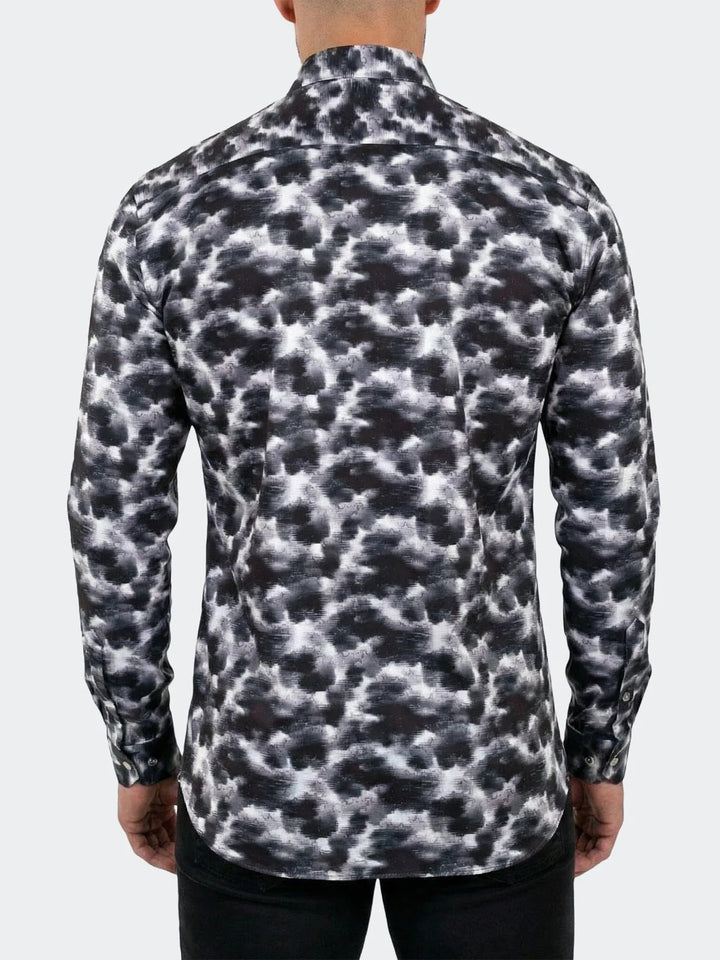Maceoo Stretch Shirt | Fibonacci Dress Shirt LS Stretch Unknown3289 Black