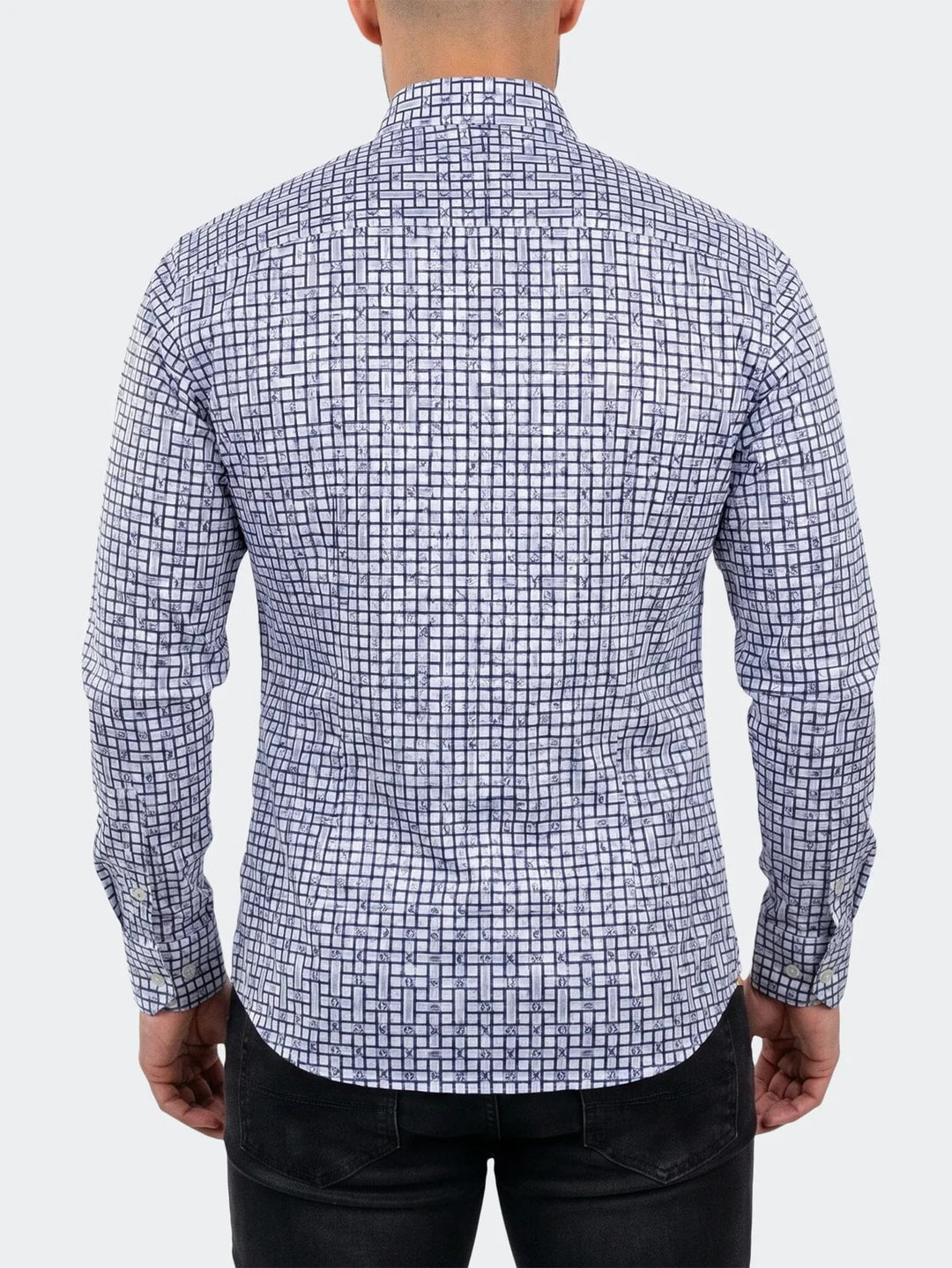 Maceoo Stretch Shirt | Fibonacci Dress Shirt LS Stretch Unknown3290 Black