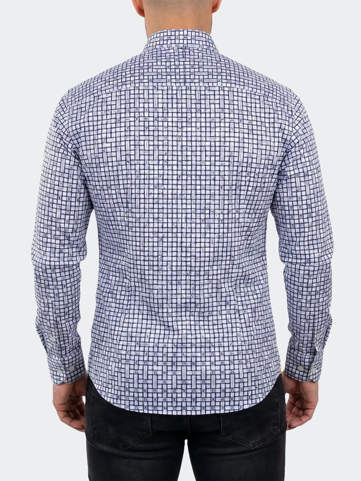 Maceoo Stretch Shirt | Fibonacci Dress Shirt LS Stretch Unknown3290 Black