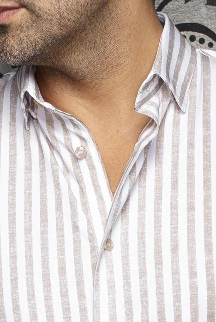 Au Noir Stretch Shirt | Telly Sand
