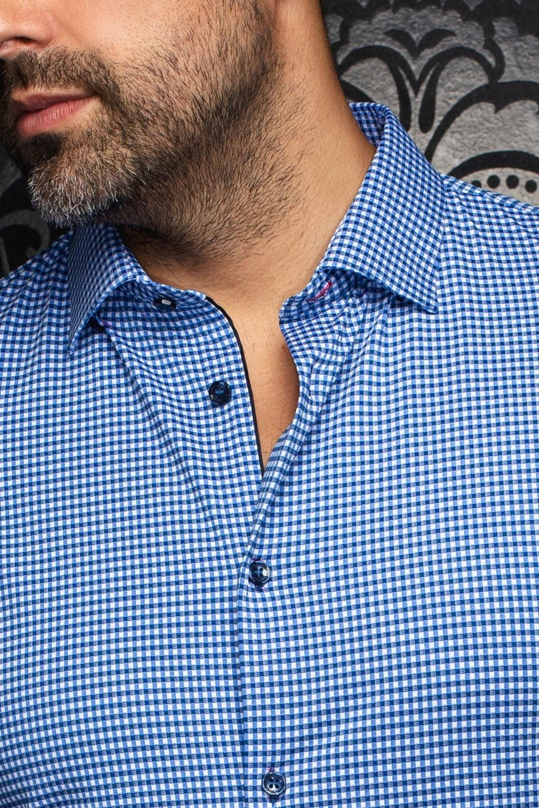 Au Noir Stretch Short Sleeve Shirt | Genova Navy