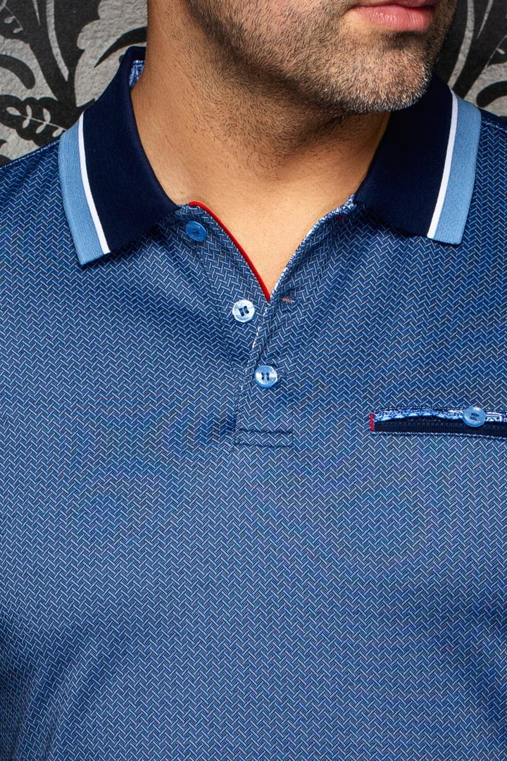 Au Noir Stretch Short-Sleeve Polo | Mojave Navy
