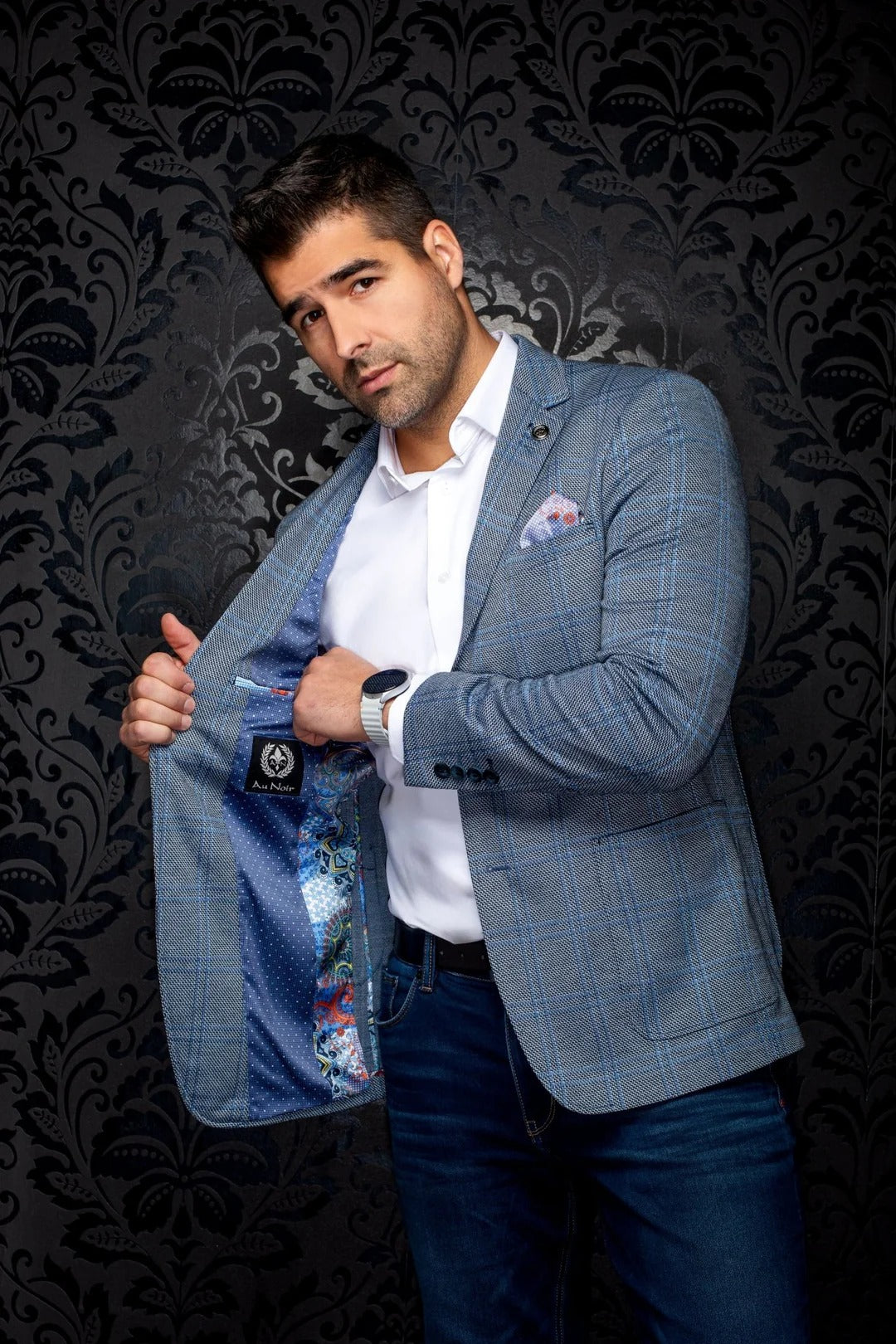 Au Noir Stretch Blazer | Blazer Brosnan Light Blue